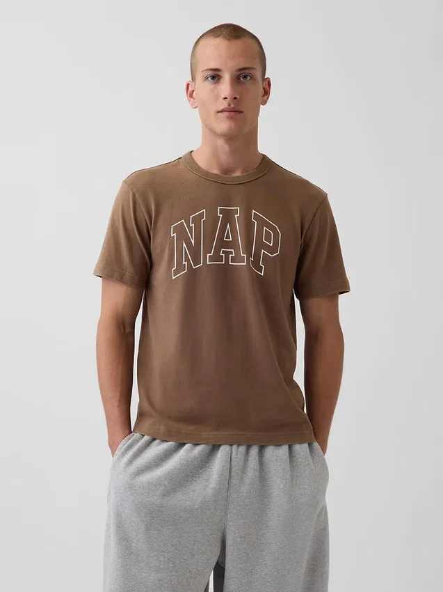 Oversized pyžamové tričko s logem Nap