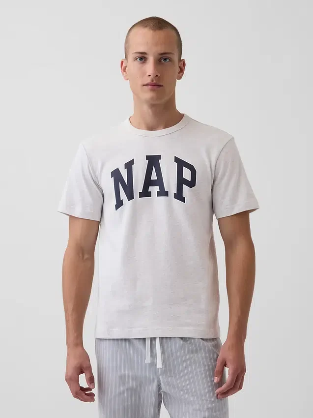 Oversized pyžamové tričko s logem Nap