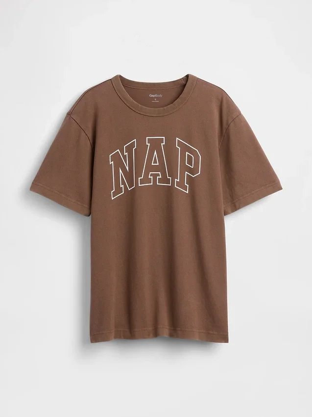 Oversized pyžamové tričko s logem Nap
