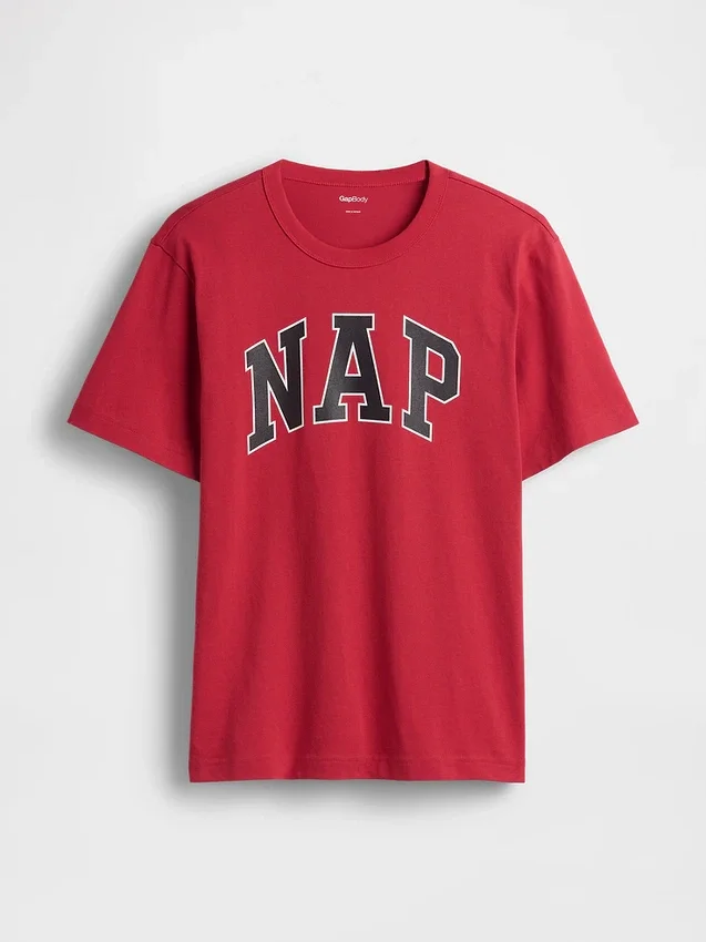 Oversized pyžamové tričko s logem Nap