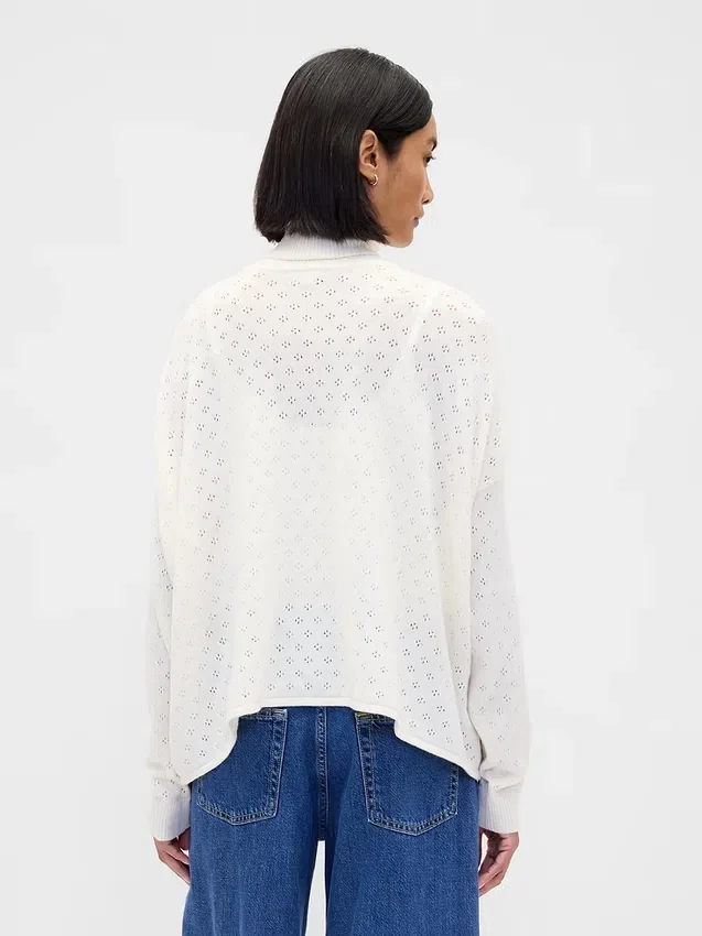 Oversized rolák s pointelle vzorem