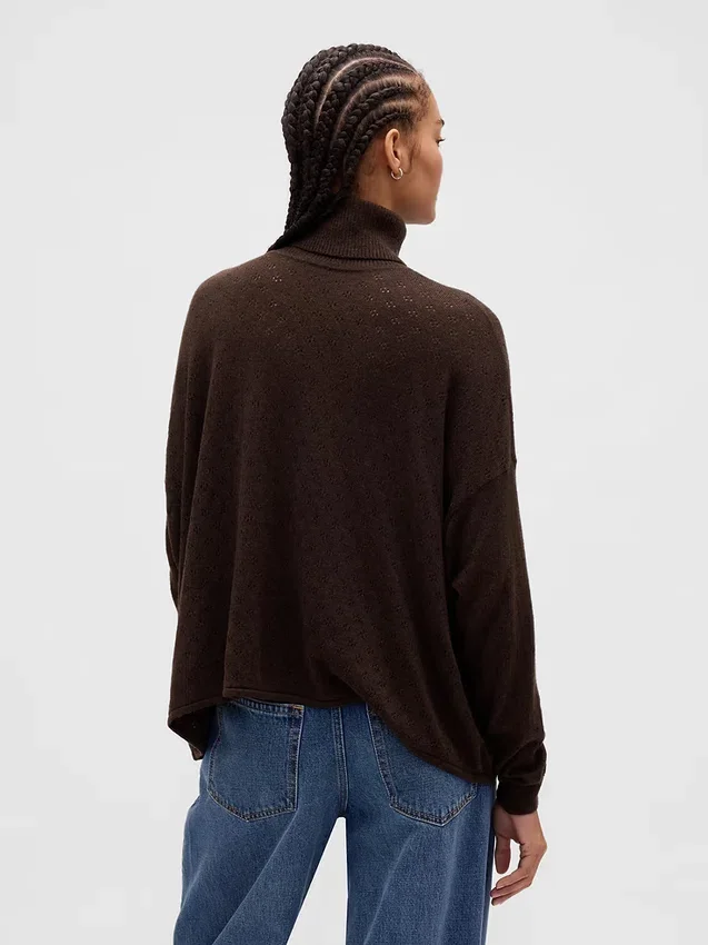 Oversized rolák s pointelle vzorem