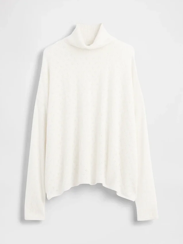 Oversized rolák s pointelle vzorem