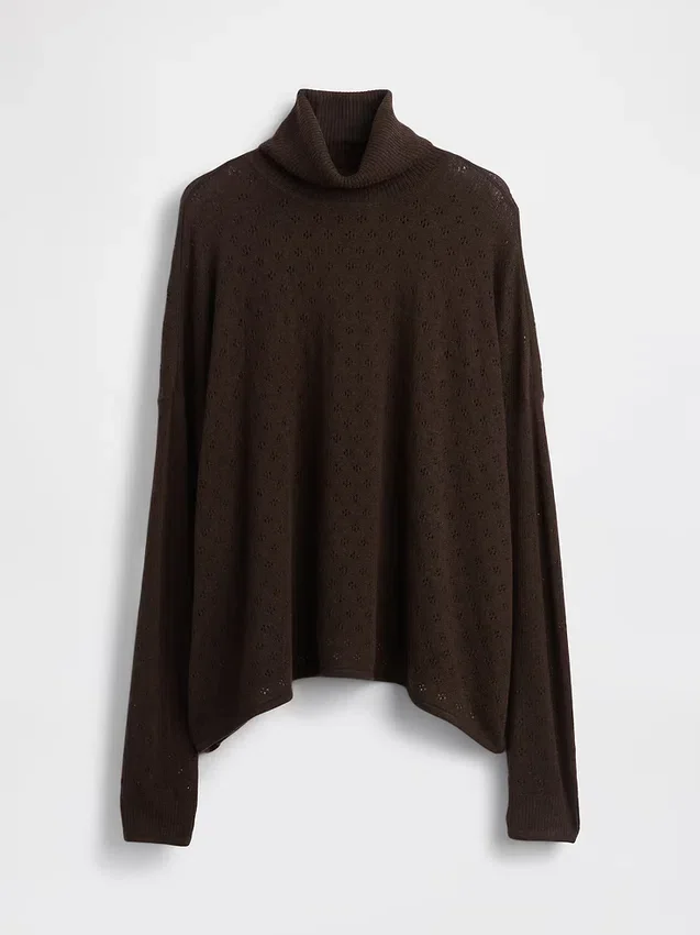 Oversized rolák s pointelle vzorem