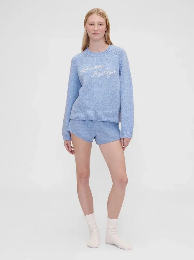Oversized svetr s logem GAP × Summer Fridays