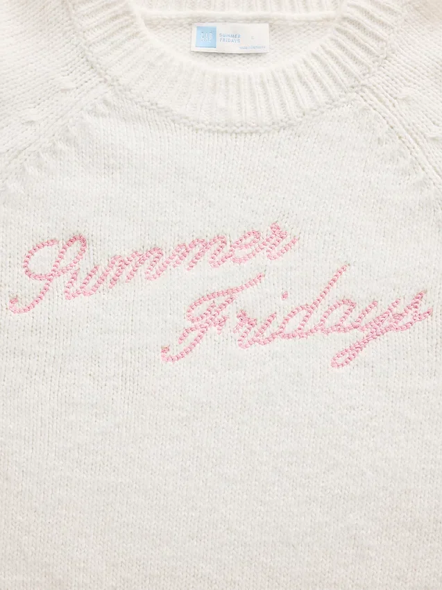 Oversized svetr s logem GAP × Summer Fridays