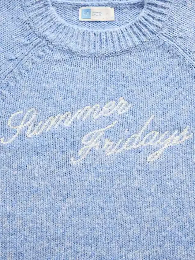 Oversized svetr s logem GAP × Summer Fridays