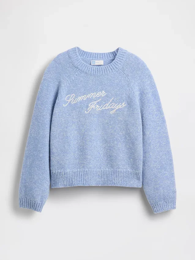 Oversized svetr s logem GAP × Summer Fridays