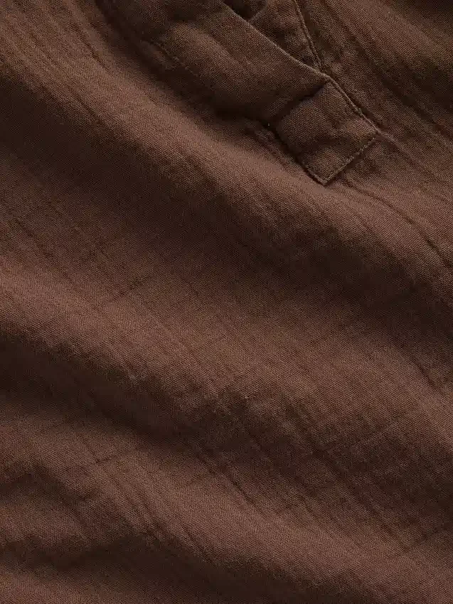 Oversized top z bavlněné gázy s rozparkem u krku