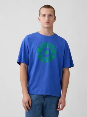 Oversized tričko s potiskem Roberta Indiana