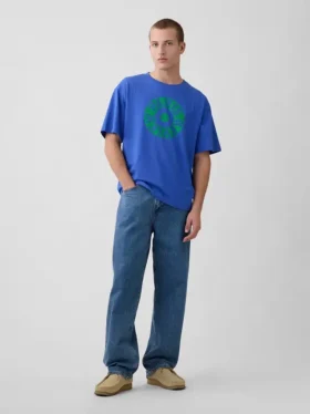 Oversized tričko s potiskem Roberta Indiana