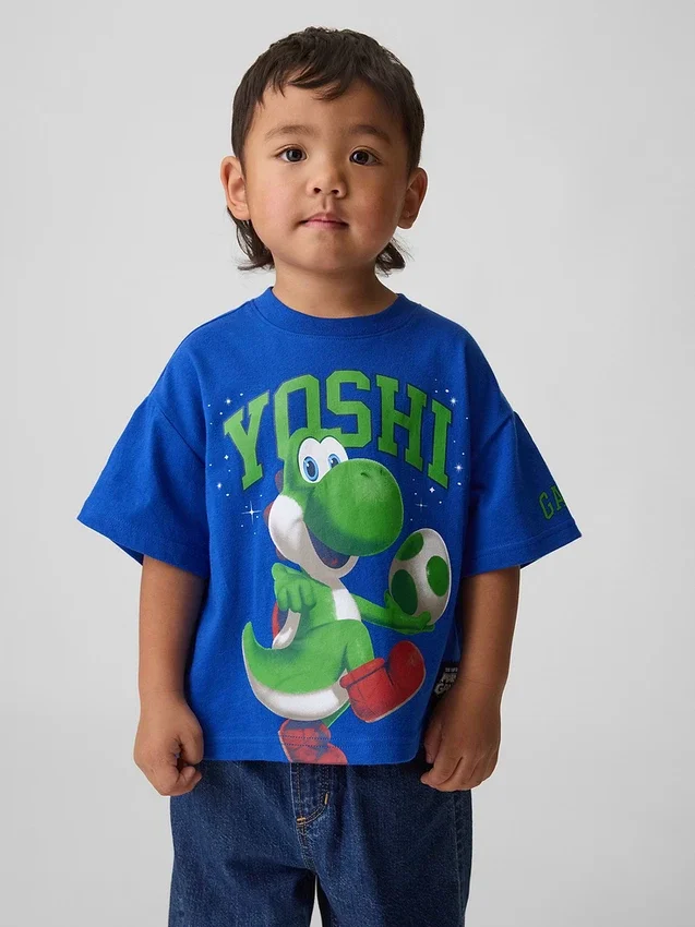 Oversized tričko s potiskem Super Mario pro batolata