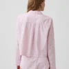 Oversized zkrácená pyžamová košile z popelínu