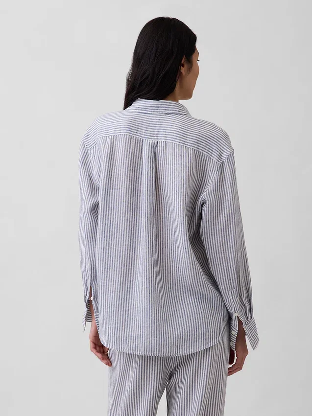 Oversizedová košile ze 100 % lnu