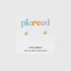 Pierced Co – drobné klasické náušnice s květinovým motivem a šroubovým uzávěrem