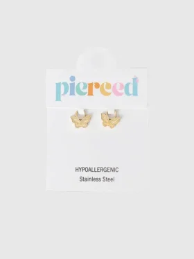 Pierced Co Klasický přívěsek ve tvaru motýla pro náušnice typu „huggie“