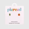 Pierced Co Náušnice s šroubovým zapínáním ve tvaru hráškového lusku / rajčete