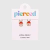 Pierced Co – přívěsky ve tvaru sklenice jahodového džemu pro náušnice typu „huggie“