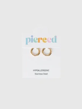 Pierced Co Zlaté náušnice typu „huggie“ 8 mm