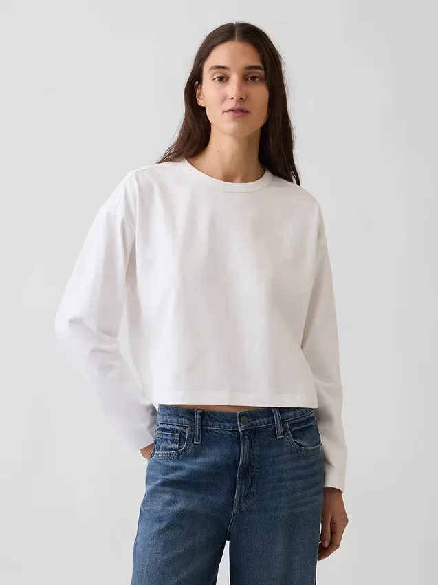 Pletené oversized zkrácené tričko