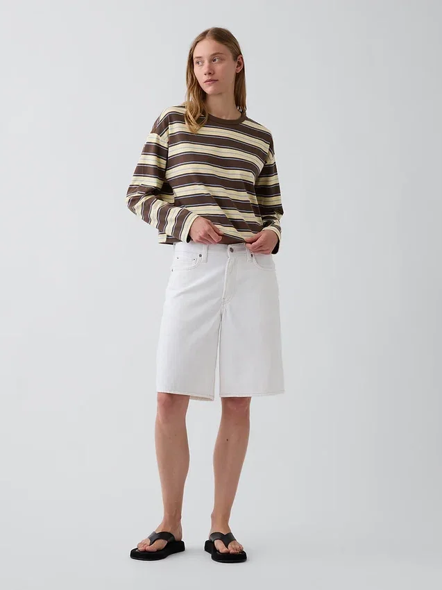 Pletené oversized zkrácené tričko