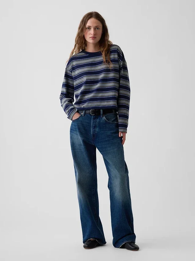 Pletené oversized zkrácené tričko
