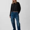 Pletené oversized zkrácené tričko