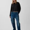Pletené oversized zkrácené tričko