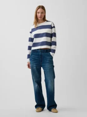Pletené oversized zkrácené tričko