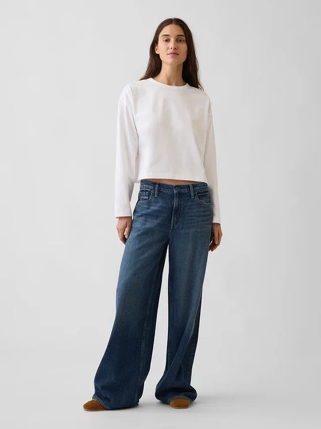 Pletené oversized zkrácené tričko