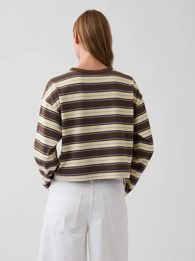 Pletené oversized zkrácené tričko