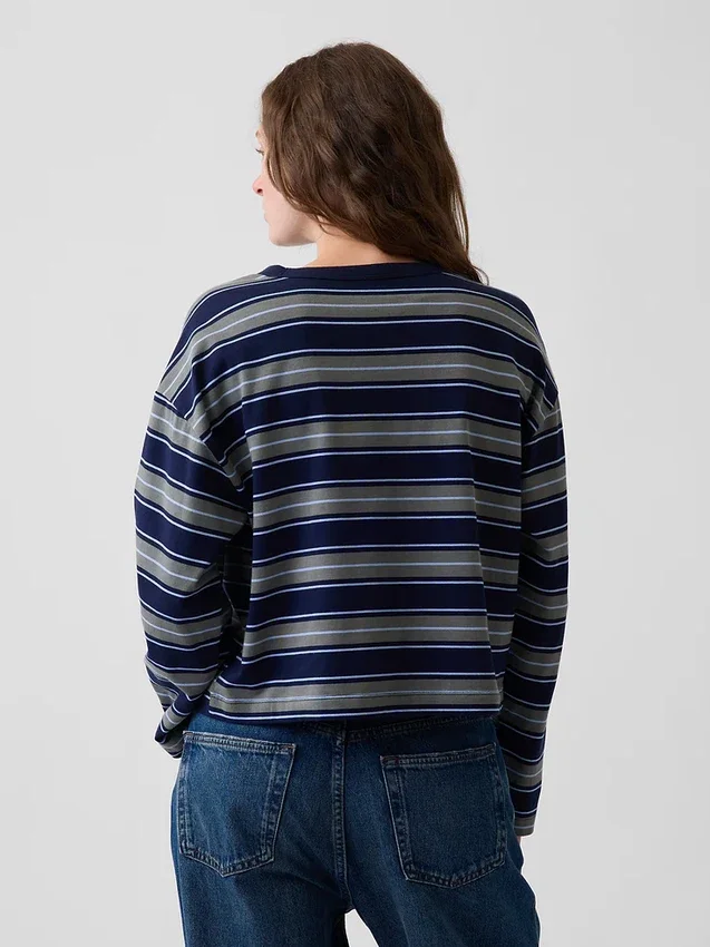 Pletené oversized zkrácené tričko