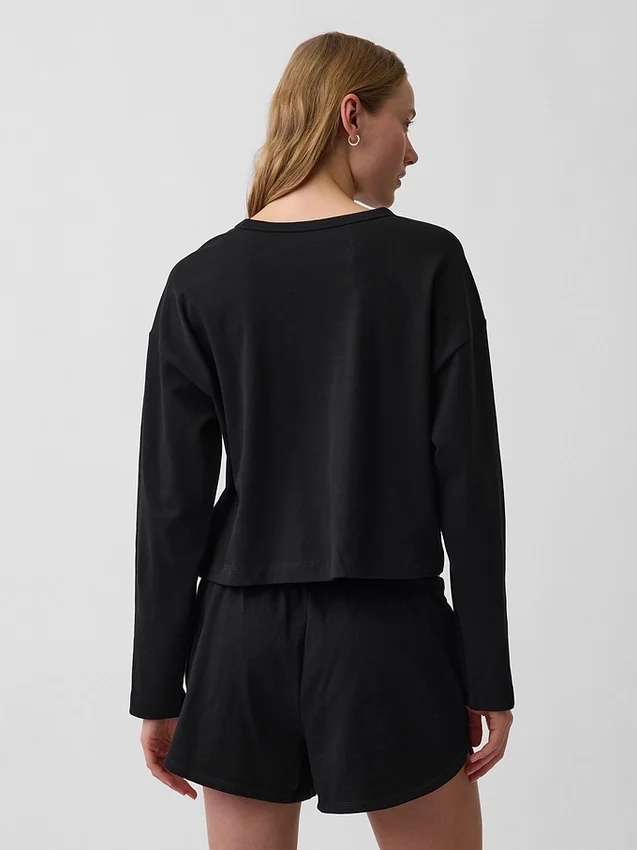Pletené oversized zkrácené tričko