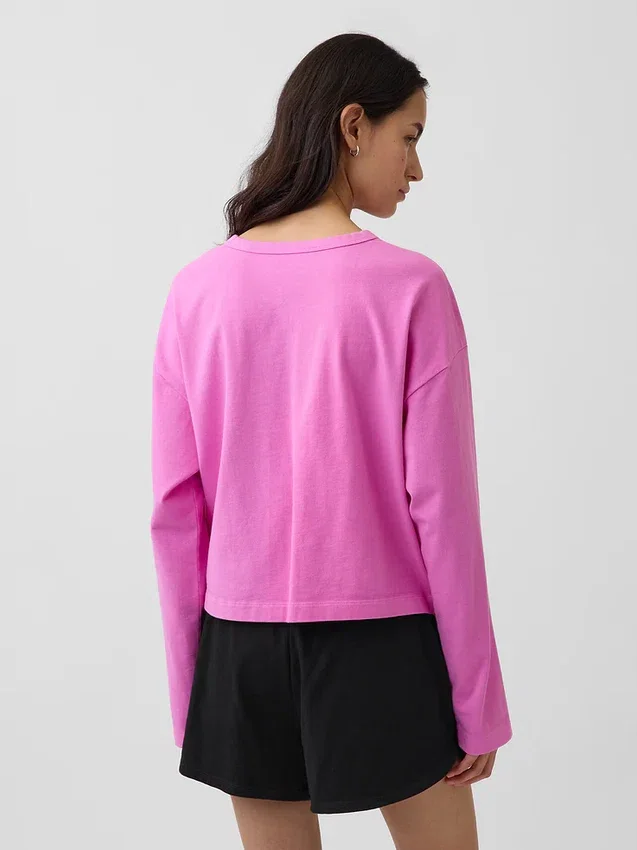 Pletené oversized zkrácené tričko