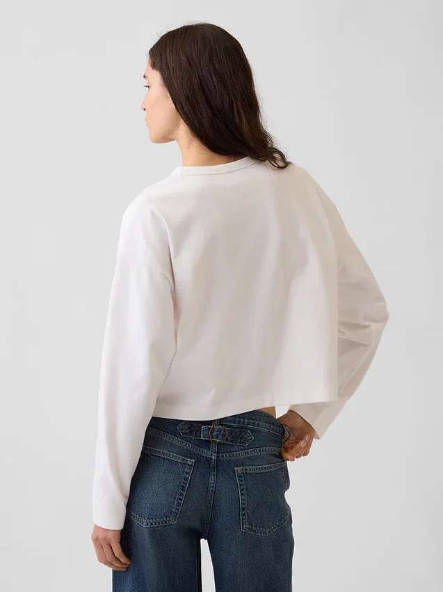 Pletené oversized zkrácené tričko