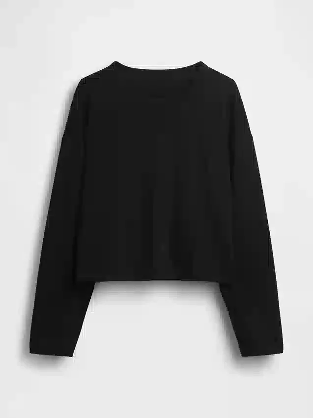 Pletené oversized zkrácené tričko