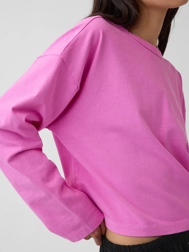 Pletené oversized zkrácené tričko