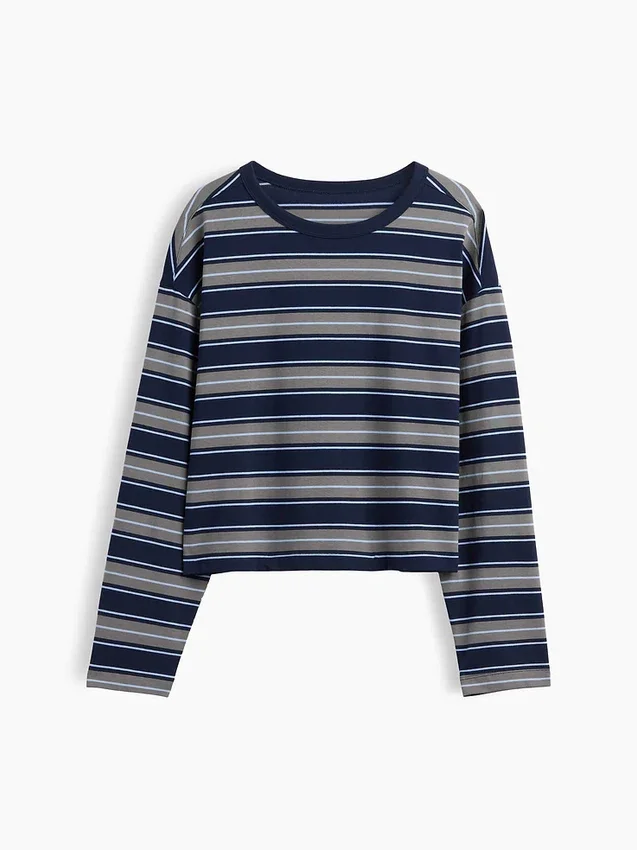 Pletené oversized zkrácené tričko