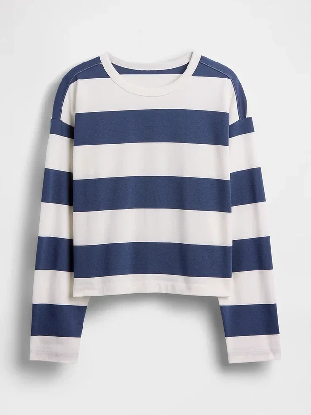 Pletené oversized zkrácené tričko