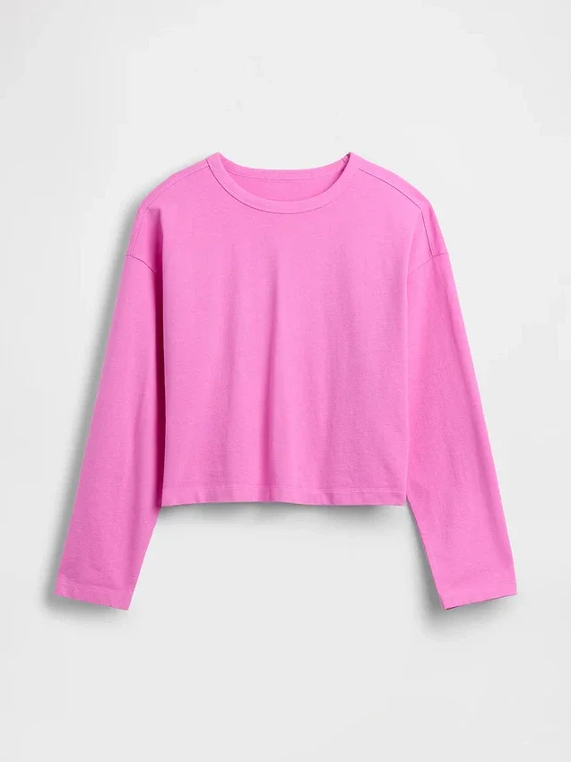 Pletené oversized zkrácené tričko