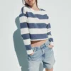 Pletené oversized zkrácené tričko