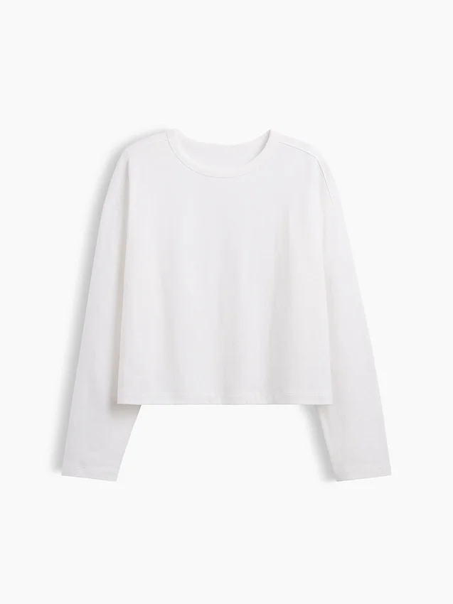 Pletené oversized zkrácené tričko