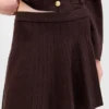 Plisovaná mini sukně z úpletu