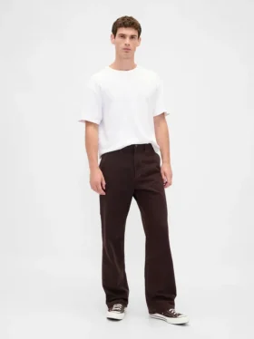 Plátěné volné kalhoty ve stylu 90. let