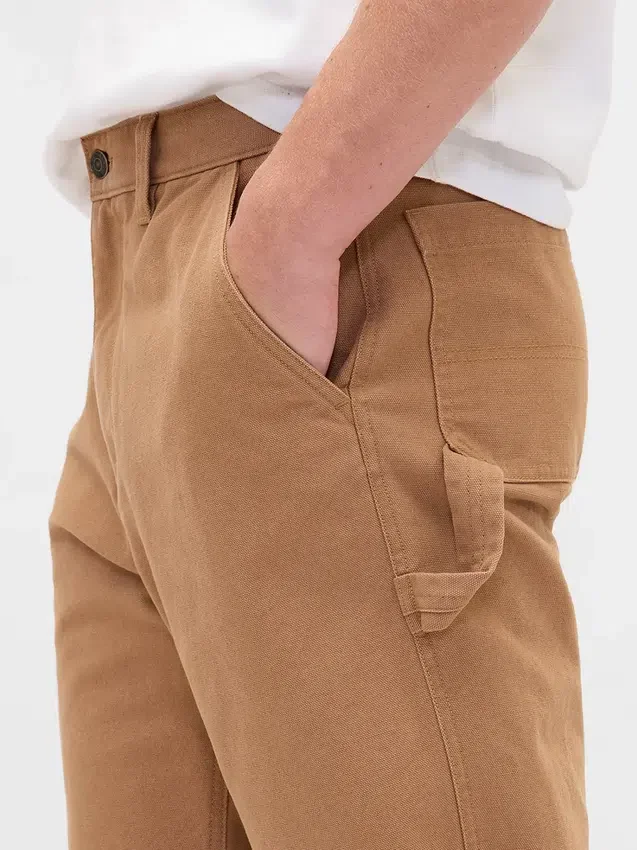Plátěné volné kalhoty ve stylu 90. let