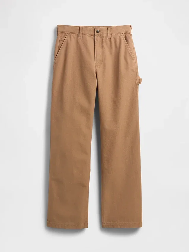 Plátěné volné kalhoty ve stylu 90. let