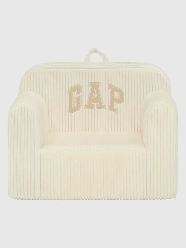 Pěnová židlička babyGap s žebrovaným velurem a logem