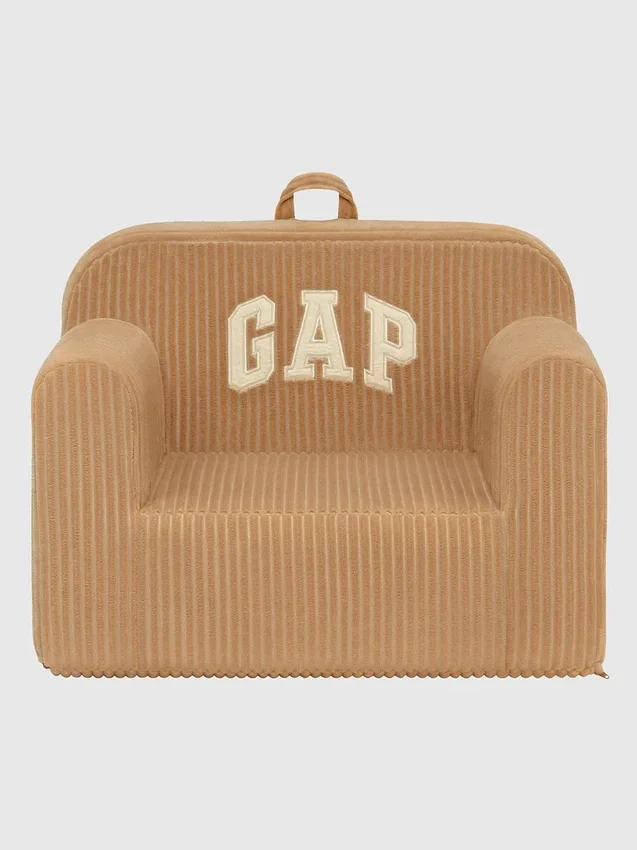 Pěnová židlička babyGap s žebrovaným velurem a logem