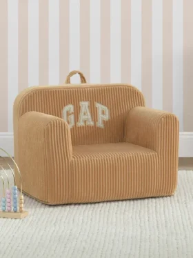 Pěnová židlička babyGap s žebrovaným velurem a logem