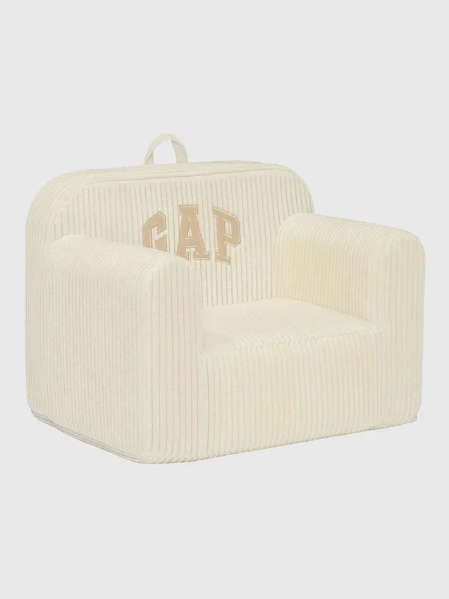 Pěnová židlička babyGap s žebrovaným velurem a logem
